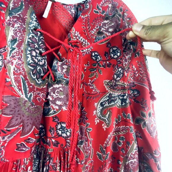 🟣🟣 Free People Womens Size Small Rain Or Sunshine Paisley Printed Mini Dress - Picture 6 of 10